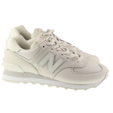 New Balance Trainers Womens 574 Leather Off White For:Women, Type:Trainers