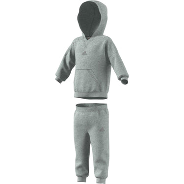 Adidas Infants Fleece Hoodie Tracksuit Set Medium Grey Heather For:Boys, For:Girls, For:Kids, Type:Hoodies, Type:Jogging Bottoms