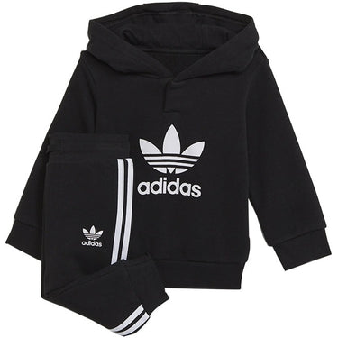 Adidas Originals Infant Adicolor Hoodie Set Black White For:Boys, For:Girls, For:Kids, Type:Hoodies, Type:Jogging Bottoms