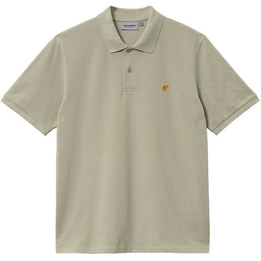 Carhartt WIP Mens Chase Pique Polo Agave Gold For:Men, Type:Polo Shirts