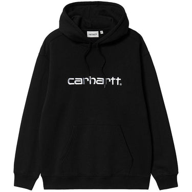 Carhartt WIP Womens Hooded Carhartt Sweatshirt Black White For:Women, Type:Hoodies