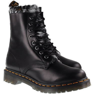 Dr Martens Shoes Womens 1460 Serena Atlas Black Zebra Print Fur For:Women, Type:Boots & Shoes