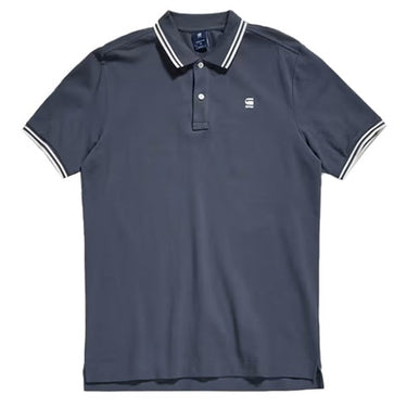 G Star Raw Mens Dunda Slim Stripe Polo Fantem Blue For:Men, Type:T-Shirts & Vests