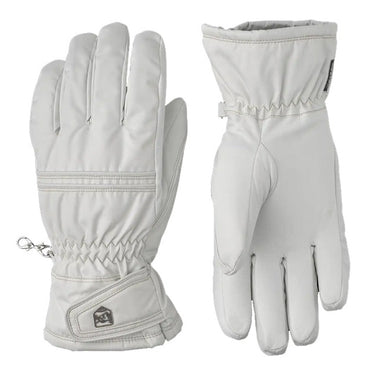 Hestra Ski Gloves Womens Primaloft Leather Ivory Off White For:Women, Type:Ski Accessories, Type:Ski Gloves