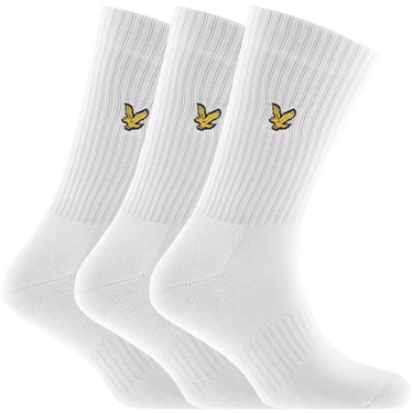Lyle and Scott Accessories Hamilton Socks 3 Pack Bright White For:Men, Type:Socks