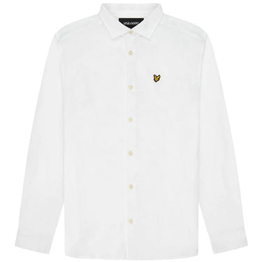 Lyle and Scott Mens Long Sleeve Slim Fit Poplin Shirt White For:Men, Type:Shirts