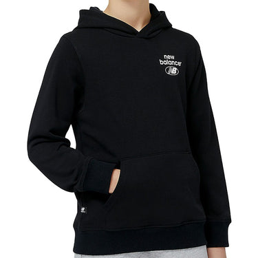 New Balance Junior Essentials Reimagined French Terry Hoodie Black For:Kids, Type:Hoodies