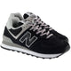 New Balance Trainers Womens 574 Black White