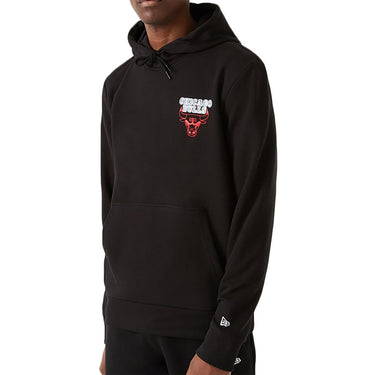 New Era Mens MLB Neon Hoody Chicago Bulls Black For:Men, Type:Hoodies