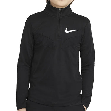 Nike Junior Sportswear Long Sleeve Training Quarter Zip Top Black For:Boys, For:Kids, Type:Hoodies