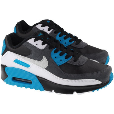 Nike Shoes Junior Air Max 90 Leather Black Neutral Grey Dark Grey White For:Boys, For:Girls, For:Kids, Type:Shoes - Junior Age 10 - 13