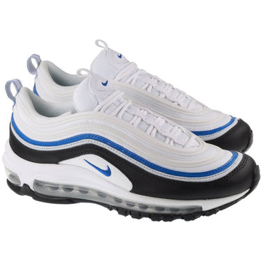 Nike Shoes Juniors Air Max 97 White Signal Blue Pure Platinum For:Boys, For:Girls, For:Kids, Type:Shoes - Junior Age 10 - 13