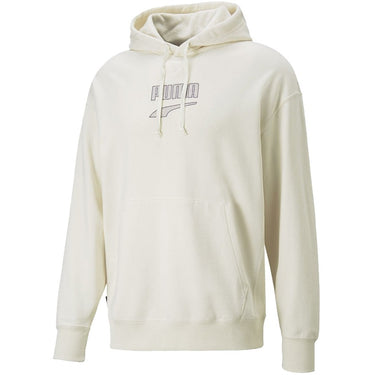 Puma Mens Downtown Logo Hoodie Cream For:Men, Type:Hoodies