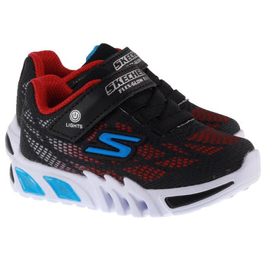 Skechers Trainers Infants Flex Glow Elite Vorlo Black Red Blue For:Boys, For:Girls, For:Kids, Type:Shoes - Infant Age 1 - 5 , Type:Trainers