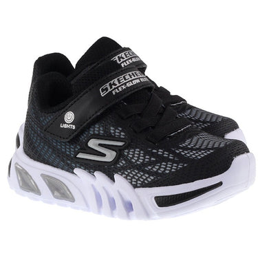 Skechers Trainers Infants Flex Glow Elite Vorlo Black Silver For:Boys, For:Girls, For:Kids, Type:Shoes - Infant Age 1 - 5 , Type:Trainers