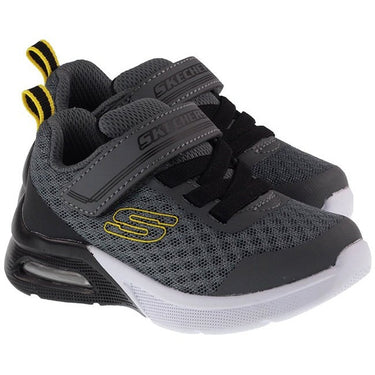 Skechers Trainers Infants Microspec Max Gorvix Charcoal Black For:Boys, For:Girls, For:Kids, Type:Shoes - Infant Age 1 - 5 , Type:Trainers