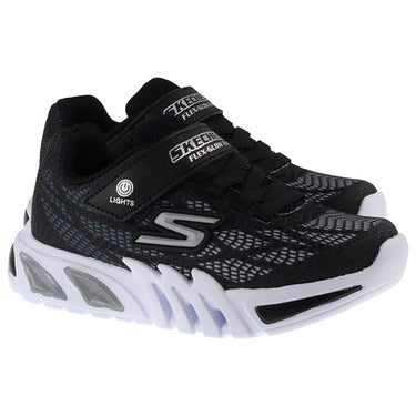 Skechers Trainers Kids Flex Glow Elite Vorlo Black Silver For:Boys, For:Girls, For:Kids, Type:Shoes - Kids Age 6 - 10 , Type:Trainers