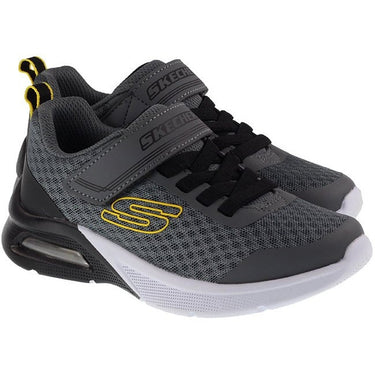 Skechers Trainers Kids Microspec Max Gorvix Charcoal Black For:Boys, For:Girls, For:Kids, Type:Shoes - Kids Age 6 - 10 , Type:Trainers