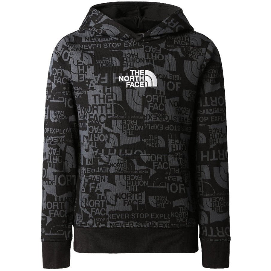 The North Face Kids Light Drew Peak Hoodie Black Brand Proud Print