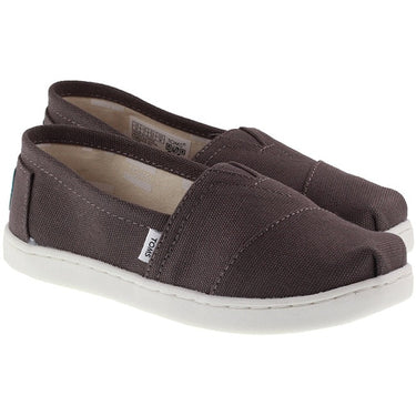 Toms Shoes Kids Canvas Alpargata Ash For:Boys, For:Girls, For:Kids, Type:Shoes - Kids Age 6 - 10
