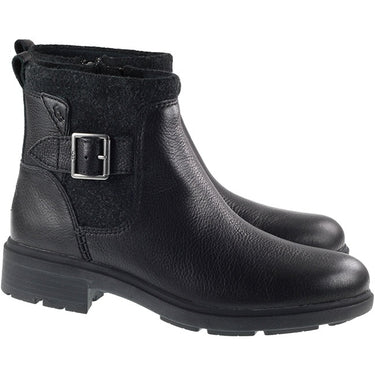 Ugg Boots Womens Harrison Moto Black Leather For:Women, Type:Boots & Shoes