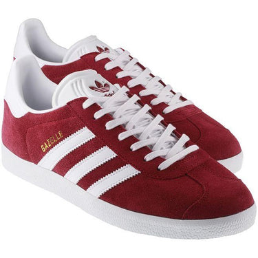 Adidas Originals Mens Gazelle Burgundy White For:Men, Type:Trainers