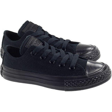 Converse Shoes Kids All Star Ox Low Mono Black Canvas For:Boys, For:Girls, For:Kids, Type:Shoes - Kids Age 6 - 10