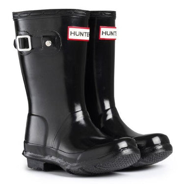 Hunter Wellies Kids Originals Black Gloss For:Girls, For:Kids, Type:Shoes - Kids Age 6 - 10
