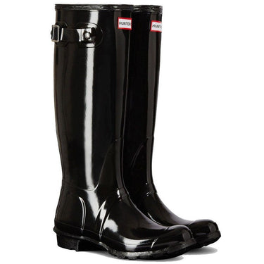 Hunter Wellies Womens Original Tall Gloss Black For:Women, Type:Welly Boots