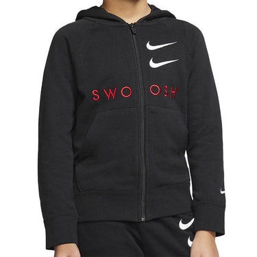 Nike Kids Sportswear Swoosh Hoodie Black White For:Boys, For:Girls, For:Kids, Type:Hoodies