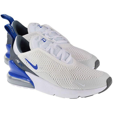 Nike Shoes Kids Air Max 270 White Hyper Royal For:Boys, For:Girls, For:Kids, Type:Shoes - Kids Age 6 - 10