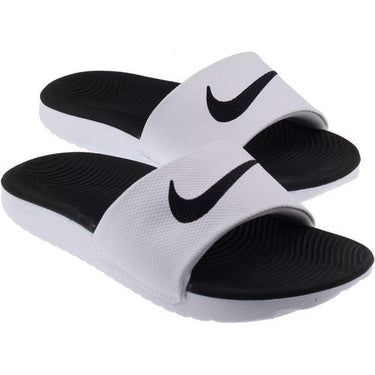 Nike Shoes Kids Kawa Slides White Black For:Boys, For:Girls, For:Kids, Type:Shoes - Kids Age 6 - 10