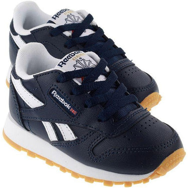Reebok Infants Classic Leather Collegiate Navy White Gum For:Boys, For:Girls, For:Kids, Type:Shoes - Infant Age 1 - 5