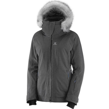 Salomon Ski Clothing Womens Weekend Jacket Black Heather For:Women, Type:Ski Clothing, Type:Ski Jackets