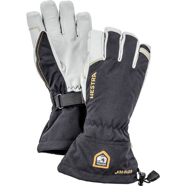 Hestra Ski Gloves Army Leather Gore-Tex Black White Type:Ski Accessories, Type:Ski Gloves