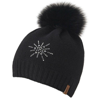 Manby Womens Ski Accessories Star Hat Black For:Women, Type:Hats & Scarves, Type:Ski Accessories, Type:Ski Hats & Beanies
