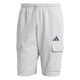 Adidas Men's Essentials Feel Cozy Cargo Shorts Medium Grey Heather/ Black