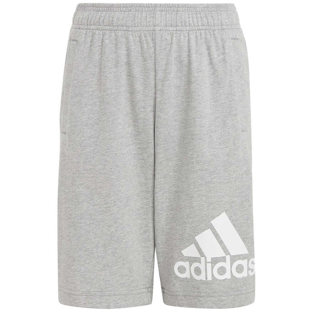 Adidas Juniors Big Logo Shorts Medium Grey Heather White For:Boys, For:Girls, For:Kids, Type:Shorts