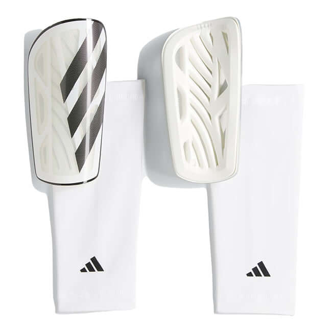 Adidas Tiro League Shin Guards White / Black / Silver Metallic by Adidas - Timeless Look with comfort, quality and modern style