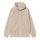 Carhartt Mens Chase Hooded Sweatshirt Fleur De Sel / Gold