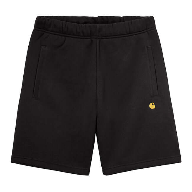 Carhartt WIP Mens Chase Sweat Short Black Gold by Carhartt - Heritage Style with comfort, quality and modern style