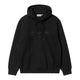 Carhartt WIP Mens Hooded Carhartt Sweatshirt Black / Black