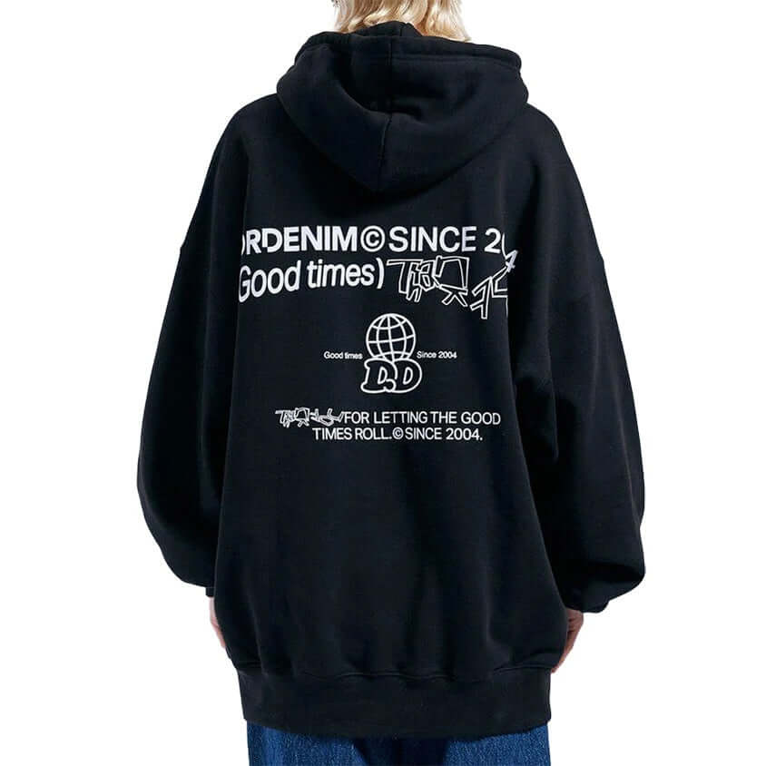 Dr. Denim Siri Hoodie Black Thank You by Dr. Denim - Everyday Comfort with comfort, quality and modern style