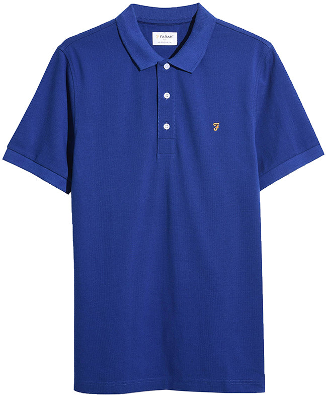 Farah Mens Blanes Polo Shirt Blue Peony | Landau – Landau Store