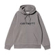 Carhartt WIP Mens Hooded Carhartt Sweatshirt Shady Grey/ Dark Navy