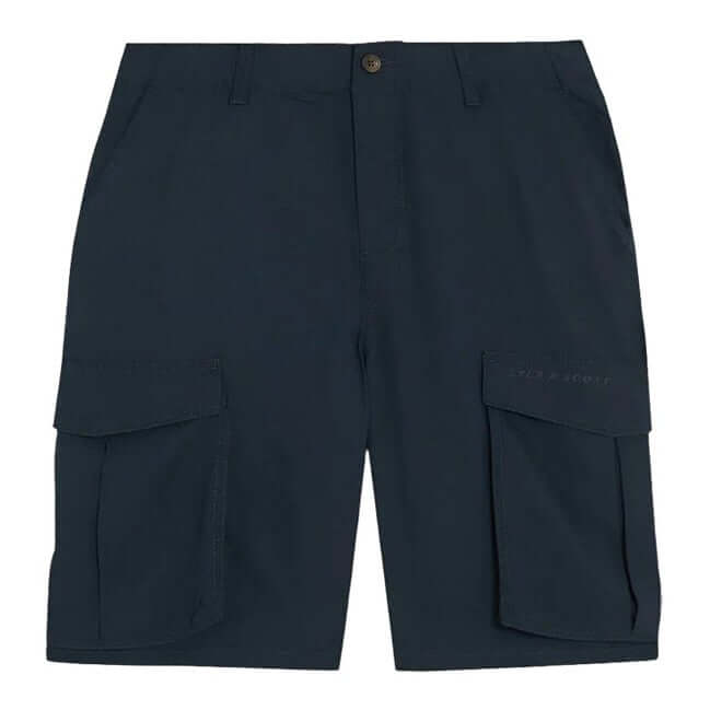Lyle and Scott Mens Cotton Linen Cargo Shorts Dark Navy by Lyle And Scott - Heritage Style with comfort, quality and modern style
