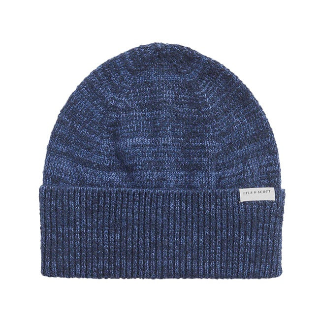 Lyle and Scott Accessories Multi Marl Beanie Dark Navy Marl by Lyle And Scott - Classic Footwear with comfort, quality and modern style