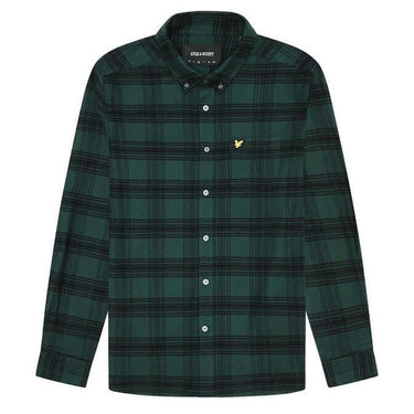 Lyle and Scott Mens Check Flannel Shirt Argyle Teal/ Jet Black by Lyle And Scott - Everyday Comfort with comfort, quality and modern style