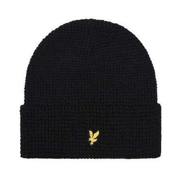 Lyle and Scott Accessories Waffle Beanie Jet Black by Lyle And Scott - Heritage Style with comfort, quality and modern style