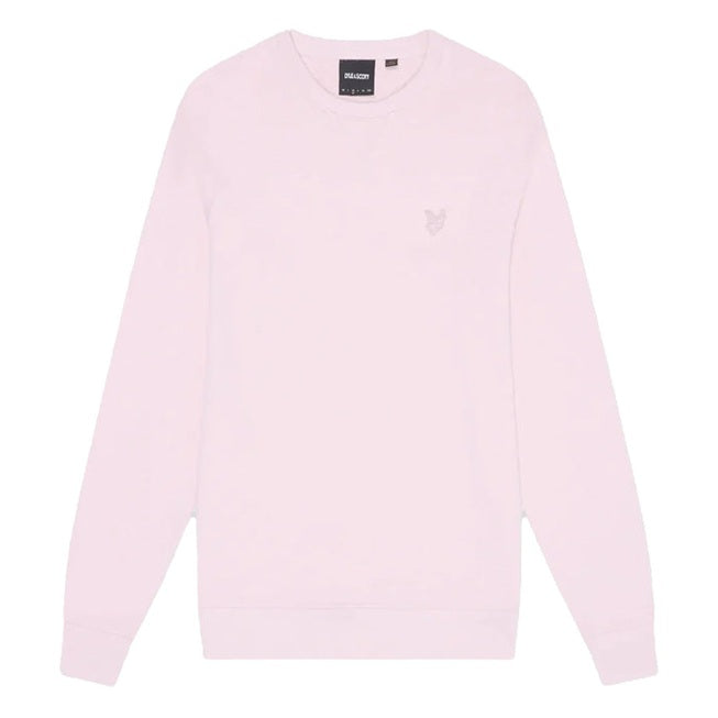 Lyle and Scott Mens Tonal Eagle Crew Neck Sweatshirt Pink Salt Landau Store